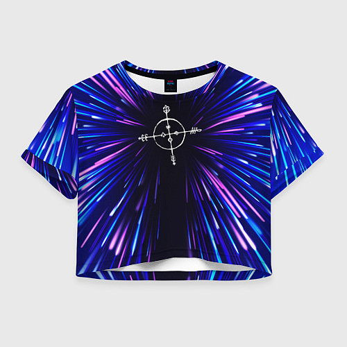 Женский топ Megadeth neon energy / 3D-принт – фото 1