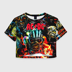 Женский топ ACDC рок монстры