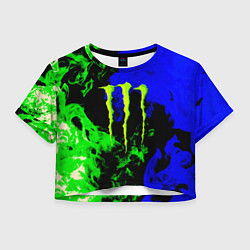 Женский топ Monster energy кислотный огонь