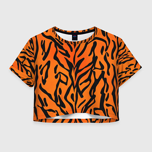 Женский топ Тигровый огненный паттерн / 3D-принт – фото 1