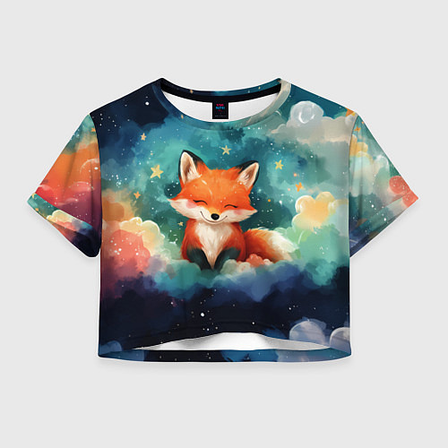 Женский топ Лисенок на облаках / 3D-принт – фото 1