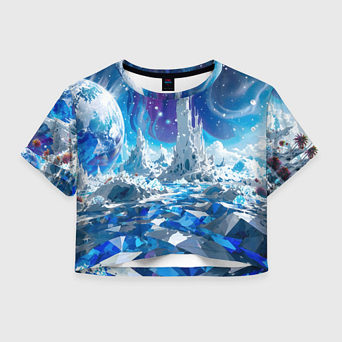 Женский топ Космический фантастический пейзаж / 3D-принт – фото 1