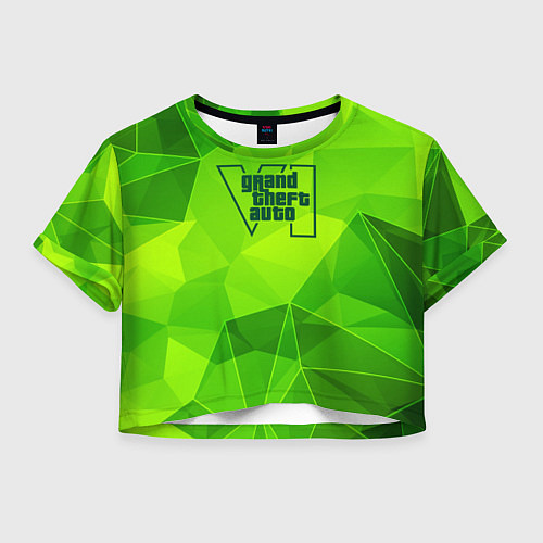 Женский топ GTA6 green poly / 3D-принт – фото 1