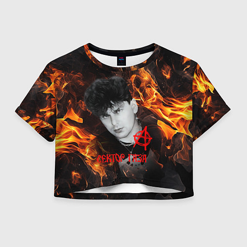 Женский топ Сектор газа огненный фон / 3D-принт – фото 1