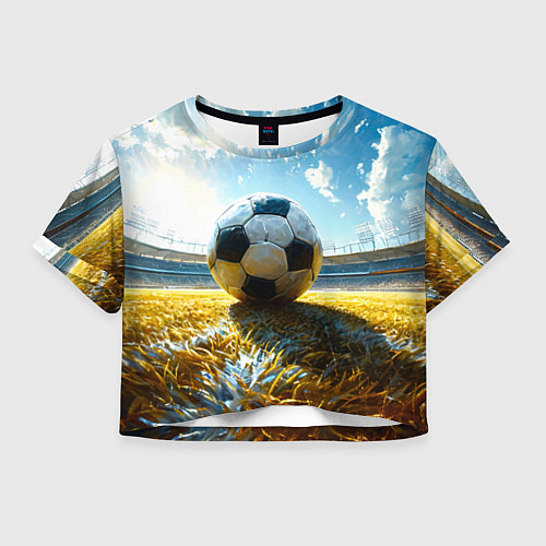 Женский топ Футбольный мяч на стадионе / 3D-принт – фото 1