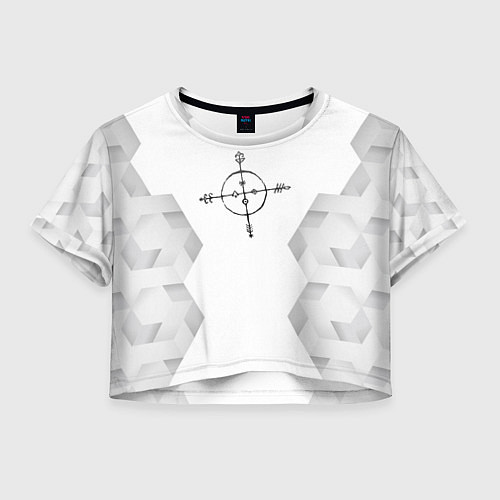 Женский топ Megadeth white poly / 3D-принт – фото 1