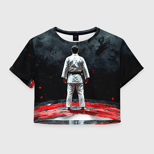 Женский топ Айкидоист на черном / 3D-принт – фото 1