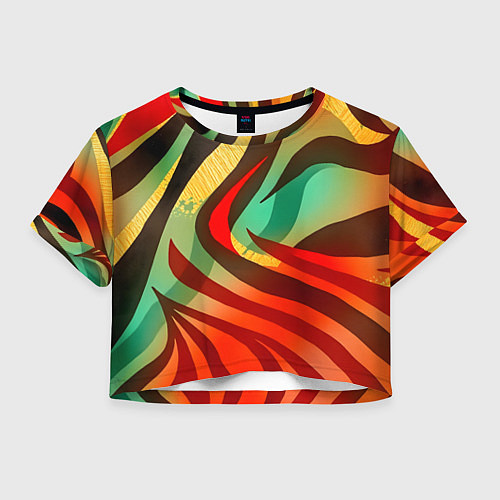 Женский топ Жаркая полосатая абстракция / 3D-принт – фото 1