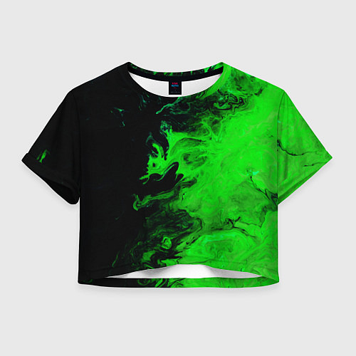 Женский топ Color green black / 3D-принт – фото 1