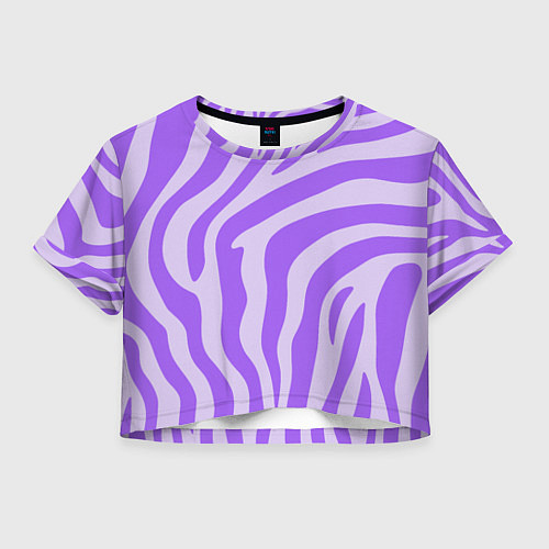Женский топ Лавандовый тигровый паттерн / 3D-принт – фото 1