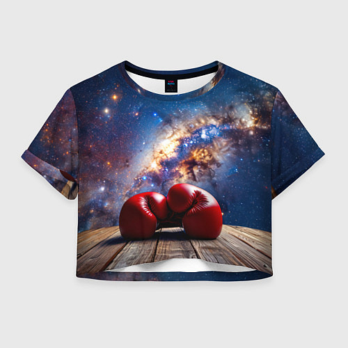 Женский топ Боксерские перчатки в космосе / 3D-принт – фото 1