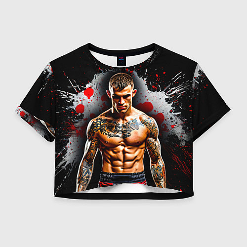 Женский топ Дастин Порье на черном / 3D-принт – фото 1