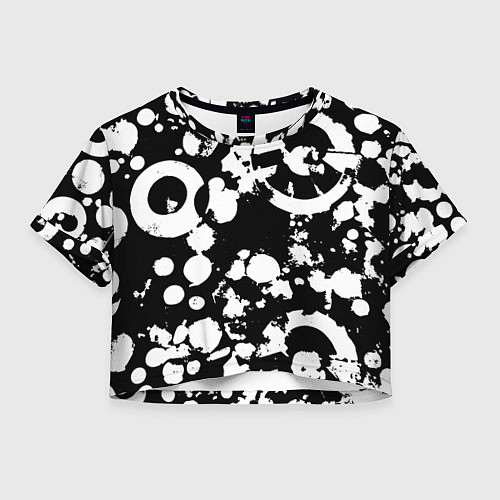 Женский топ Модная чб абстракция - нейроарт / 3D-принт – фото 1