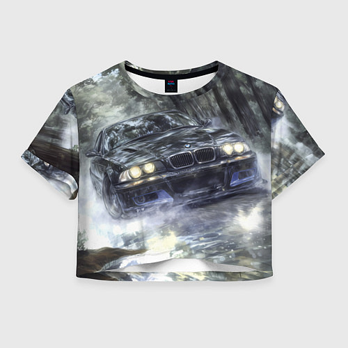 Женский топ БМВ брызги из под колес / 3D-принт – фото 1