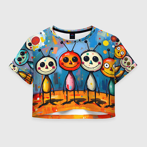 Женский топ Инопланетные человечки / 3D-принт – фото 1
