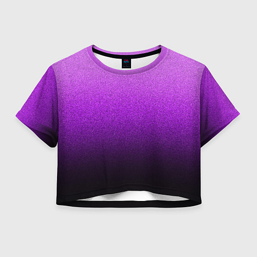 Женский топ Магический градиент крошка чёрно-фиолетовый / 3D-принт – фото 1