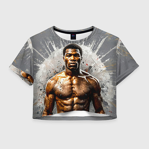 Женский топ Мухаммед Али на сером / 3D-принт – фото 1