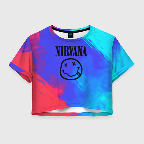 Женский топ Nirvana жидкие краски / 3D-принт – фото 1