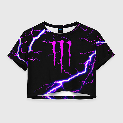 Женский топ Monster energy neon storm / 3D-принт – фото 1