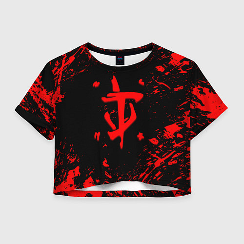 Женский топ Doom красные краски / 3D-принт – фото 1