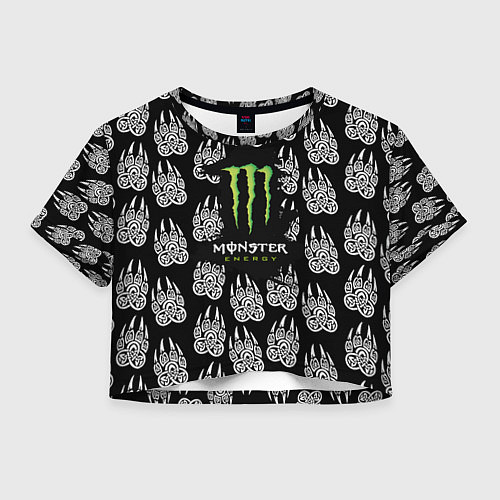 Женский топ Monster energy медвежьи лапы / 3D-принт – фото 1