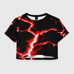 Футболка 3D укороченная женская The rift, цвет: 3D-принт