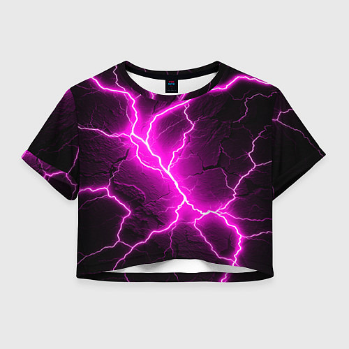 Женский топ The color is pink and black / 3D-принт – фото 1