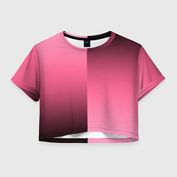 Женский топ Розовый с затемнением градиент пополам