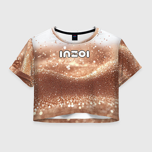 Женский топ Inzoi логотип на песочном фоне / 3D-принт – фото 1