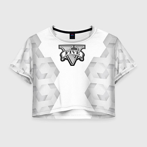 Женский топ GTA white poly / 3D-принт – фото 1