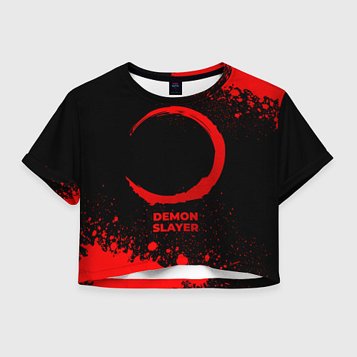 Женский топ Demon Slayer - red gradient / 3D-принт – фото 1