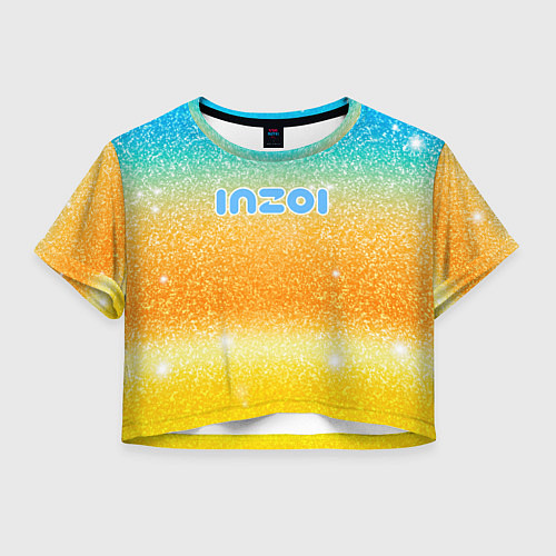 Женский топ Inzoi лого и блестки / 3D-принт – фото 1