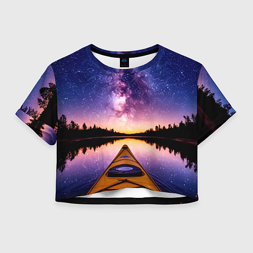 Женский топ На байдарках в звездную ночь / 3D-принт – фото 1