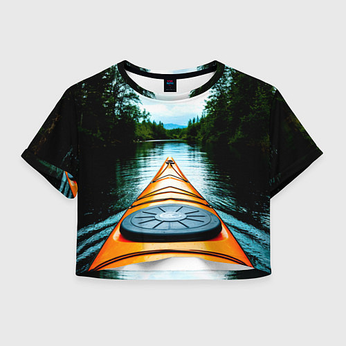 Женский топ На байдарке в лесу / 3D-принт – фото 1