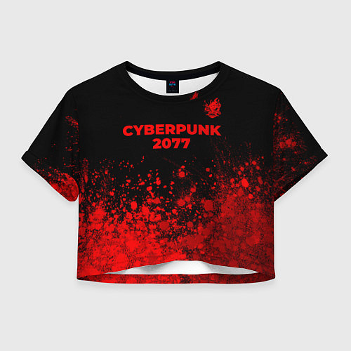 Женский топ Cyberpunk 2077 - red gradient посередине / 3D-принт – фото 1