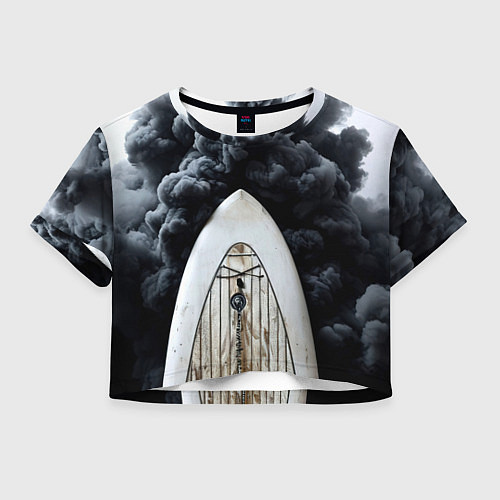 Женский топ Сапборд в черном дыму / 3D-принт – фото 1