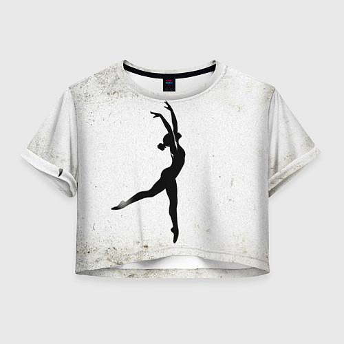 Женский топ Спортивная гимнастика на белом / 3D-принт – фото 1