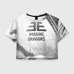 Футболка 3D укороченная женская Imagine Dragons - white gradient, цвет: 3D-принт