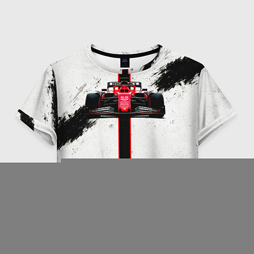 Женский топ Формула 1 на белом / 3D-принт – фото 1