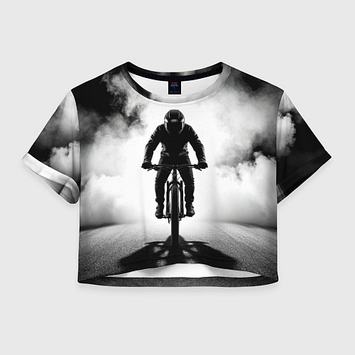 Женский топ Трековый велосипед в дыму / 3D-принт – фото 1