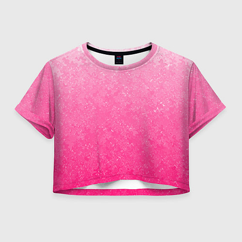 Женский топ Розовый градиент с узором / 3D-принт – фото 1