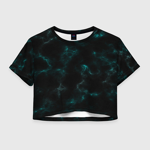 Женский топ Color black turquoise / 3D-принт – фото 1