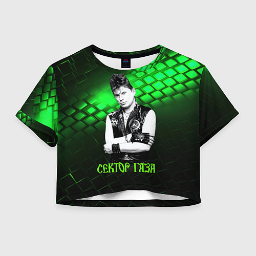 Женский топ Сектор газа зеленый текстурный фон / 3D-принт – фото 1