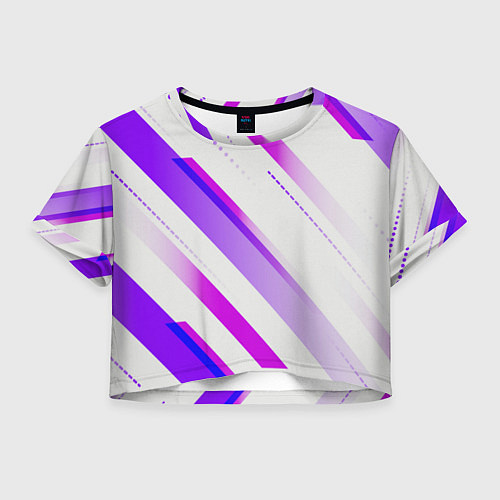 Женский топ Color white pink / 3D-принт – фото 1