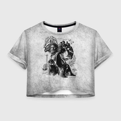 Женский топ The last of us grey grunge / 3D-принт – фото 1