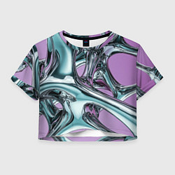 Женский топ Металлическая абстракция на фиолетовом фоне