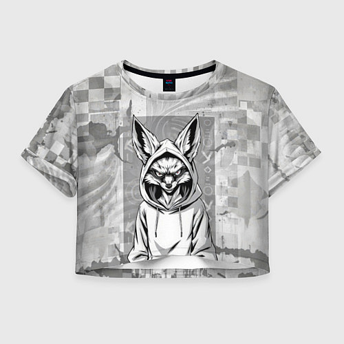 Женский топ Фенек в балахоне / 3D-принт – фото 1