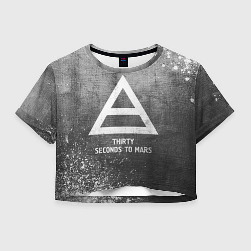 Женский топ Thirty Seconds to Mars - grey gradient / 3D-принт – фото 1