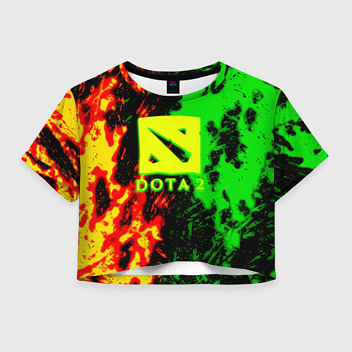 Женский топ Dota 2 кислотные краски / 3D-принт – фото 1