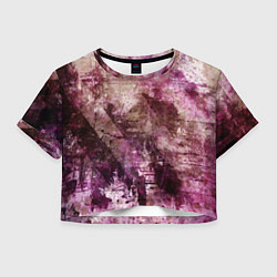 Женский топ Абстракция - dark trash atom with violet